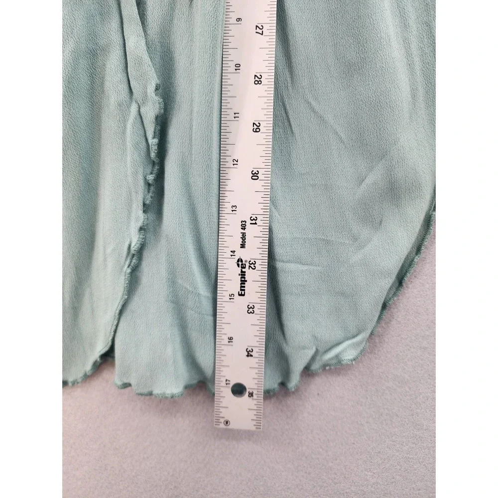 White Crow Sage Green Smocked Tie Strap Midi Dress Women Size Medium Boho Beachy - Picture 13 of 13